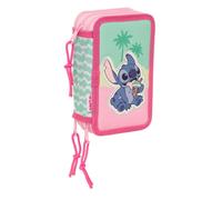 Plumier Triplo Lilo & Stitch Ice cream Rosa 12,5 x 19,5 x 5,5 cm 37 Pezzi