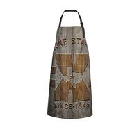 Plumon The Lone Star State Texas Grembiule con tasche, impermeabile, da cucina, da cuoco, per donne e uomini, Nero , Taglia unica