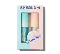 Plump Addict Hot & Cold Gloss Duo 2 Pezzi/Set Set Lucidalabbra Volumizzante Istantaneo Kit Lucidalabbra Volumizzante Idratante Ad Alta Brillantezza Kit Labbra Levigate Linee Sottili Formula Al Mentolo