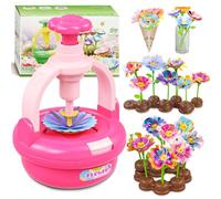 Plunack Laboratorio dei Fiori Bambini, Kit Creativo con Macchina per Bouquet, Lavoretti Creativi Fai da Te, Giocattolo Educativo Bambina 4-10 Anni Idea Regalo Natale Compleanno Festa