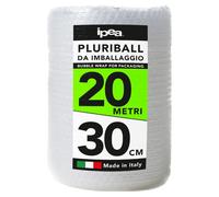 Pluriball per Imballaggio e Spedizioni Rotolo da 20 Metri x 30 cm Made in Italy