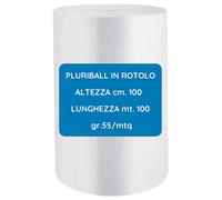 Pluriball Telo A Bolle Per Imballaggio cm.100H Lunghezza mt.100 Leggero gr.55/m