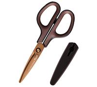 PLUS FITCUT CURB Easy grip [titanium coating] SC-175ST Brown | Sharp cutting and optimal comfort scissors - [Japan Import]