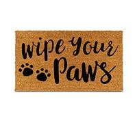 PLUS Haven Zerbino in fibra di cocco con retro resistente, zerbino Wipe Your Paws, dimensioni 43,2 x 76,2 cm, facile da pulire, bel colore e dimensioni per uso esterno e interno, decorazione per la