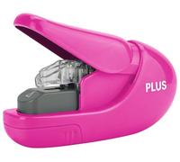 PLUS Japan Cucitrice senza punti rosa, pinza fino a 5 pagine senza punti, Paper Clinch