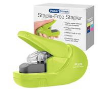 PLUS Japan Graffatrice senza graffette verde, spilla fino a 5 pagine senza graffette