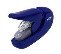 PLUS Pinzatrice senza graffette, portatile, spilla fino a 5 pagine senza graffette, blu