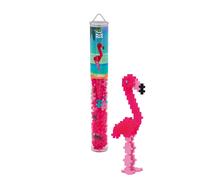 Plus-Plus 300.4242 Tiere 9604242 Creative Building Blocks Tube, Flamingo, Ingeni