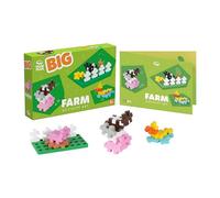 PLUS PLUS 3992 Fantastico giocattolo da costruzione, Big Attività Fattoria, Set di mattoncini da costruzione, grandi mattoncini creativi, giocattolo educativo per bambini dai 2 anni in su, 40 pezzi