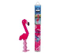 Plus-Plus 300.4242 Tiere 9604242 Creative Building Blocks Tube, Flamingo, Ingeni