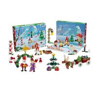 Plus Plus Calendario dell'Avvento di Natale 2024, 25 giocattoli per bambini, mini kit puzzle 3D, divertenti regali per il conto alla rovescia per le vacanze, 600 pezzi - Natale nel bosco