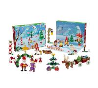 Plus Plus Calendario dell'Avvento di Natale 2024, 25 giocattoli per bambini, mini kit puzzle 3D, divertenti regali per il conto alla rovescia per le vacanze, 600 pezzi - Natale nel bosco