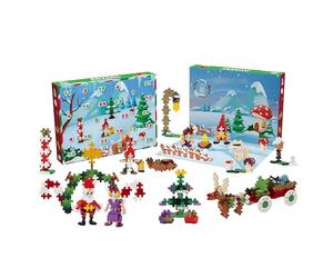 Plus Plus Calendario dell'Avvento di Natale 2025, 25 giocattoli per bambini, mini kit puzzle 3D, divertenti regali per il conto alla rovescia per le vacanze, 600 pezzi - Natale nel bosco