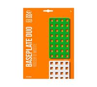 Plus-Plus- Geniale Giocattolo da Costruzione, Piastra Big, Verde/Bianco, 2 Pezzi, Large, 9603287