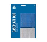 Plus-Plus- Geniales Konstruktionsspielzeug, Grundplatte, Basisplatte, Grau und Blau, 2 Teile Ingegnoso Giocattolo da Costruzione, Piastra di Base, Grigio e Blu, 2 Pezzi, Colore, 9603840