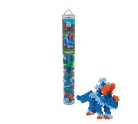 Plus-Plus- Dinosaurier Triceratops Tubo Mix (100 Pezzi), Multicolore, 300.4094