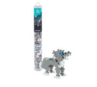 Plus Plus - Mini Maker Tube - Gray Wolf - 70 Piece Construction Building Stem Toy Interlocking Mini Puzzle Blocks for Kids