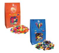 Plus Plus - Pack 2 Pack Di 300 Pezzi Neon E Basic | Puzzle Bambini 5 Anni 600 Pezzi | Giochi Educativi 5 Anni In Su | Costruzioni Per Bambini | Giochi Da Viaggio