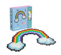 Plus-plus puzzle by number rainbow