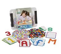 PLUS PLUS - Scatola portaoggetti ABC & 123-2000 pezzi - Gioco creativo, mattoncini da costruzione, giocattoli per lo sviluppo per bambini, STEM, STEAM, prodotto in Danimarca