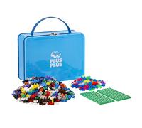 Plus-Plus- Set di mattoncini da Costruzione, in Pratica Scatola di Metallo con Manico, 600 Pezzi, Multicolore, 7002