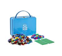 Plus-Plus- Set di mattoncini da Costruzione, in Pratica Scatola di Metallo con Manico, 600 Pezzi, Multicolore, 7002