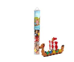 PLUS PLUS - Tubo da 100 pezzi nave vichinga - Gioco di costruzione per bambini da 3 anni - PP4312