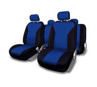 +PWR Car Parts Set coprisedili universali Firenze Blu e Nero. Compatibile con l'airbag, set completo per 5 sedili.