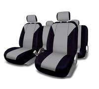 +PWR Car Parts Set coprisedili universali Firenze Grigio e Nero. Compatibile con l'airbag, set completo per 5 sedili.