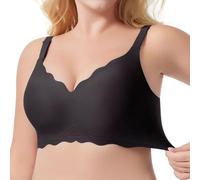 Plus Size Bra Fashion Normal Up And Down Wavy, Pink, M(Black,S)