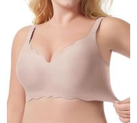 Plus Size Bra Fashion Normal Up And Down Wavy, Pink, M(Pink,M)