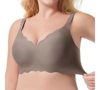 Plus Size Bra Fashion Normal Up And Down Wavy, Pink, XXL(Brown,XL)