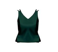 Plus Size Canotte senza maniche per le donne scollo a V di grandi dimensioni bretelle gilet in estate versatile temperamento senza maniche top abiti per abbigliamento da allenamento, Verde, M