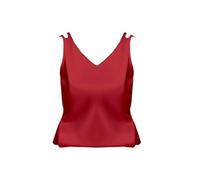 Plus Size Canotte senza maniche per le donne scollo a V di grandi dimensioni bretelle gilet in estate versatile temperamento senza maniche top abiti per abbigliamento da allenamento, Rosso, XXL