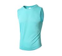 Plus Size Canotte Uomo Classico Gilet Traspirante Senza Maniche Leggero Vestibilità Larga Solido Atletico Sport Tattico Allenamento Allenamento Palestra Canotta Uomo, blu cielo, S