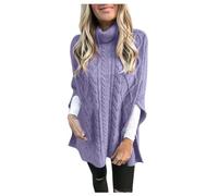 Plus Size Sweaters for Women Turtleneck Fashion Split Hem Long Style Solid Color Knitted Solid Color Casual Sweaters