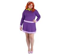 Plus Size Women's Scooby Doo Daphne Fancy Dress Costume, Scooby-Doo Character, Purple Dress Outfit for Halloween 5X