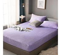 Plus Tela da Letto in Forma fitta in Velluto a Velluto Copertura Francese per Letto di Velluto Non Slip a Materasso Fisso protettore di Velluto in Velluto Foglio-purga_150*200 cm+30 cm (1pc)