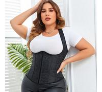 Plus Vintage Jacquard Stampa Corsetto Allenatore Vita Sottobusto Con Allacciatura Frontale Hook And Eye E Allacciatura Posteriore Back Up, Effetto Modellante, Halter Top 0XL,1XL,2XL,3XL,4XL,5XLTessuto