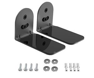 PlusAcc Supporto per soundbar Supporti da Parete per compatibile con altoparlanti TV Bose, JBL Bar, Sonos, Samsung, Majority, Staffe per montaggio a parete soundbar SAKOBS con kit hardware (Nero)