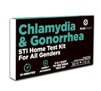 PlusCheck Home Kit test STI per clamidia e gonorrea - Test di salute sessuale accurato e facile da usare | per uso maschile o femminile | Include guida video