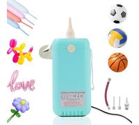 PlusFive Pompa elettrica per palloncini da modellare, pompa per palloncini portatile, con pompa a palloncino, per palloncini lunghi 260 Q (blu)