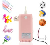 PlusFive Pompa elettrica per palloncini da modellare, pompa per palloncini portatile, con pompa a palloncino, per palloncini lunghi 260 Q, decorazione (rosa)