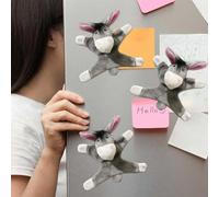 Plush Animal Fridge Magnets - Soft Magnetic Refrigerator Decor Educational Learning Toys, Cute Interactive Cognitive Training Play Set 6x9cm for Kids Children Boys Girls Home School Travel