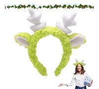 Plush Antler Headband, Animal Ears Headwear, Adorable Antlers Headpiece, Headdress For Halloween, Cosplay Costume Accessories, Cute Antler Costume, Halloween Headband, Fun Animal Headwear