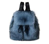 Plush Backpack - Furry Drawstring Bookbag, Soft Hair Bag, Adjustable Shoulder Strap | Travel Outdoor Hiking Trips School Daily Usage Carry Storage Comfort Design, Christmas Gift Idea Girls Stylish