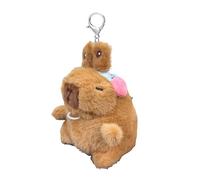 Plush Bag Charm | Interactive Capybara Keyring With Movable Ears,Stuffed Animals Bag Keychain - for Men Women Boys Girls Youth Teens Husband Son Daughter, rosa, Consulte la descripción