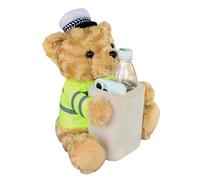 Plush Bear Car Organizer - Waterproof Tissue Box And Trash Can, Soft Vehicle Storage Container, Decorative Holder for Interior Accessories | SUV Truck Sedan RV Automotive, Road Trip Travel Gear, Toy