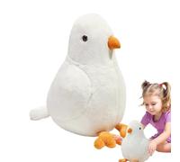 Plush Bird Toy, Cute Pigeon Stuffed, Stuffed Animal Companions, Soft Cuddly Pillow Doll, Security PP Cotton Sleep Companion for Children Friends Family Presents, Gray, Brown, White