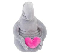 Plush Boll - morbido cuscino per giocattoli alieni, creatura ripiena creativa | Cute Red Heart Plush bambola per bambini, adorabile peluche in stile statue alieno per decorazioni per la camera d